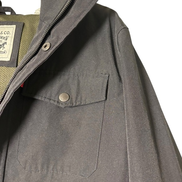 Levi's Water Resistant Softshell Mens Hooded Trucker Black Jacket LM8KP636 SMALL - Picture 2 of 6